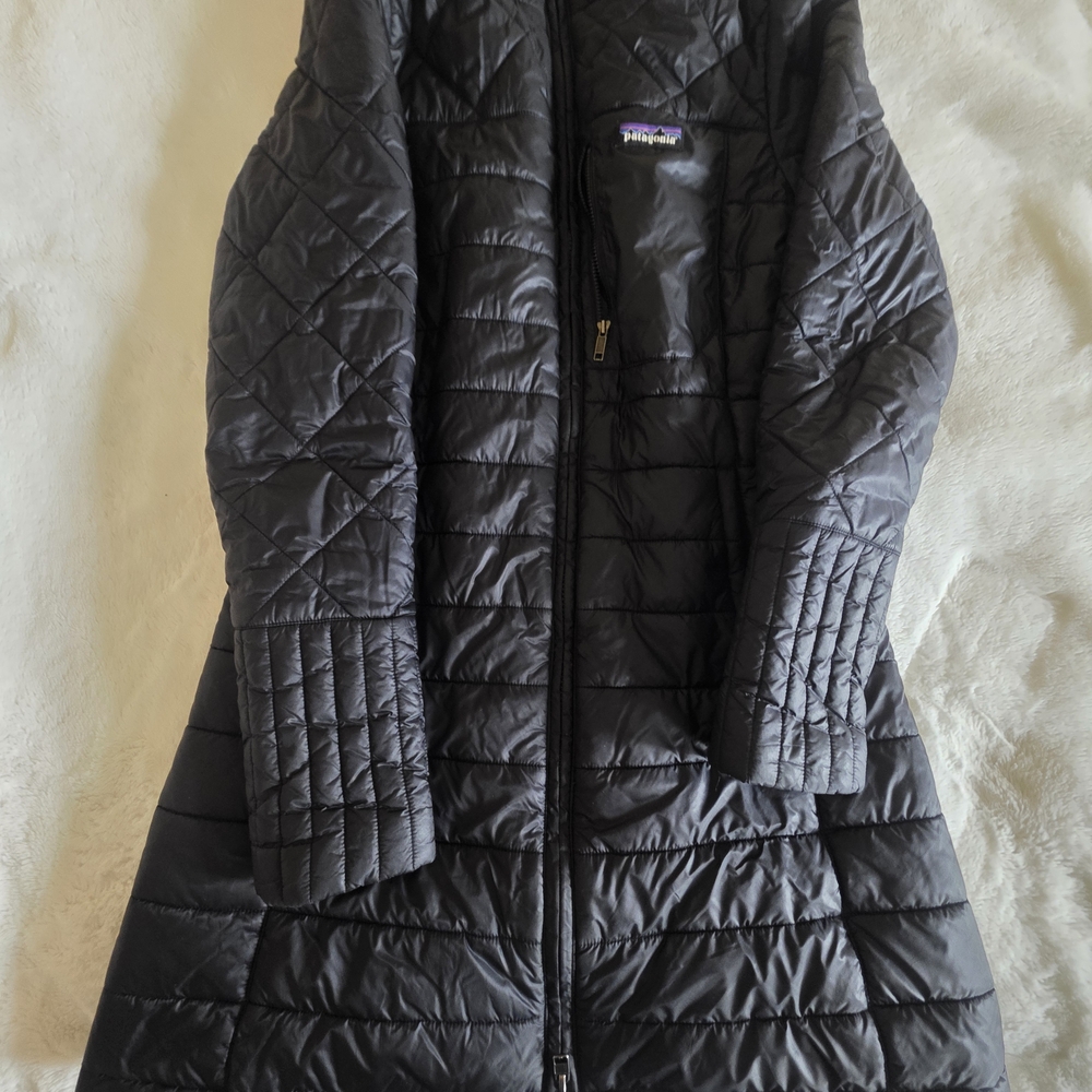 Patagonia Black Quilted Long Puffer Coat